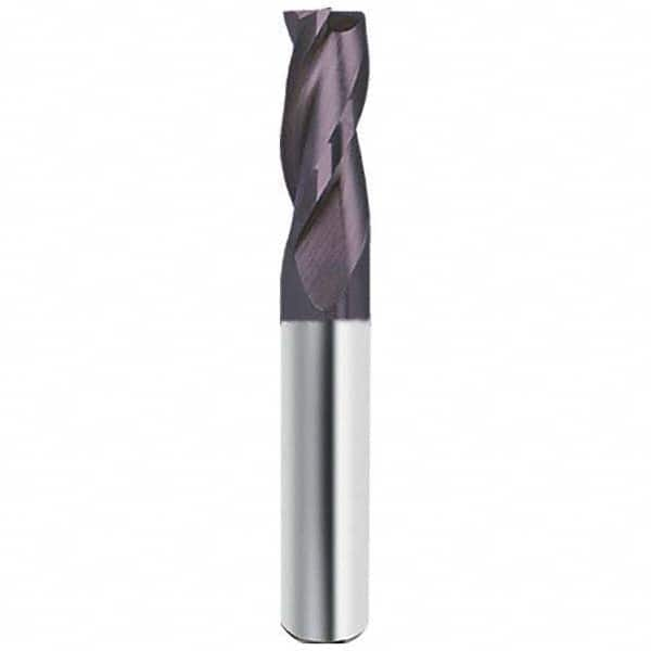 Guhring - 3/4", 1-1/2" LOC, 3/4" Shank Diam, 4" OAL, 3 Flute Solid Carbide Square End Mill - USA Tool & Supply