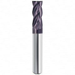 Guhring - 3/16", 5/8" LOC, 3/16" Shank Diam, 2" OAL, 4 Flute Solid Carbide Square End Mill - USA Tool & Supply