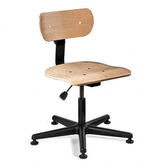 Bevco - 14 to 19" High Adjustable Height Swivel Stool - USA Tool & Supply