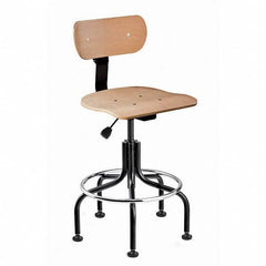 Task Chair: Plywood, Adjustable Height, 22 to 27″ Seat Height, Maple Swivel