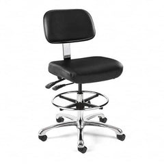 Bevco - 22-1/2 to 32-1/2" High Clean Room Swivel Chair - USA Tool & Supply
