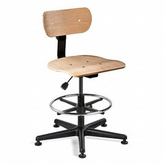 Bevco - 21 to 31" High Adjustable Height Swivel Stool - USA Tool & Supply