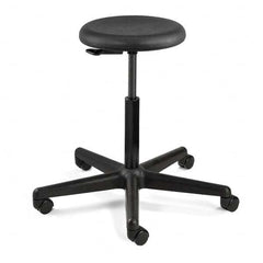 Bevco - Swivel & Adjustable Stools Type: Adjustable Backless Stool Base Type: Nylon - USA Tool & Supply
