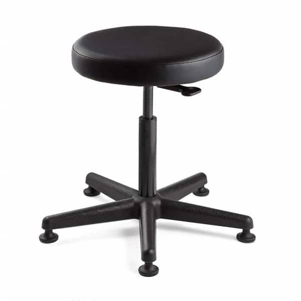 Bevco - Swivel & Adjustable Stools Type: Adjustable Backless Stool Base Type: Nylon - USA Tool & Supply