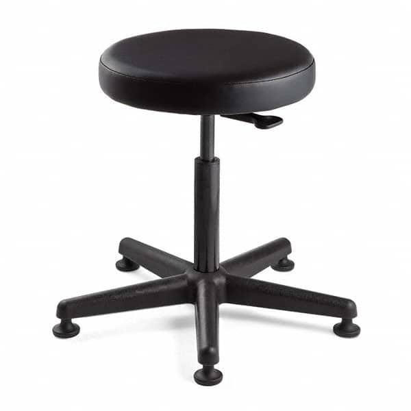Bevco - Swivel & Adjustable Stools Type: Adjustable Backless Stool Base Type: Nylon - USA Tool & Supply