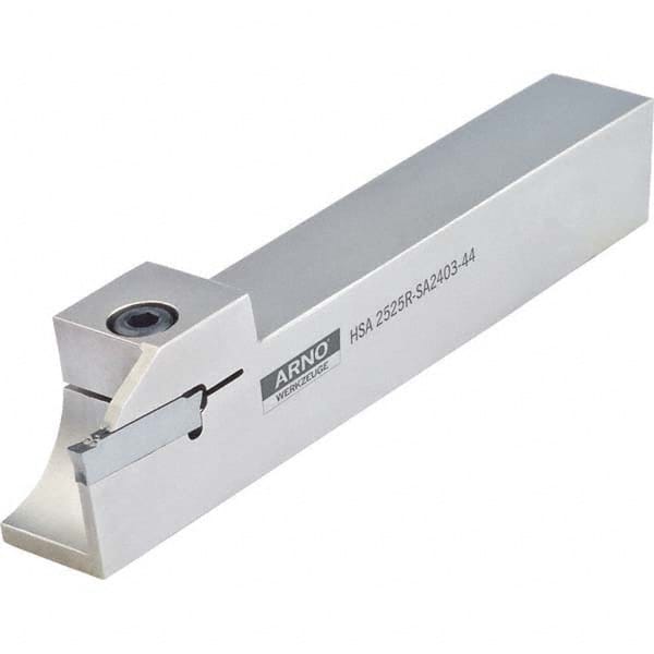Arno - 1.024" Max Depth, 0.079 to 2.047" Width, External Right Hand Indexable Grooving/Cutoff Toolholder - USA Tool & Supply