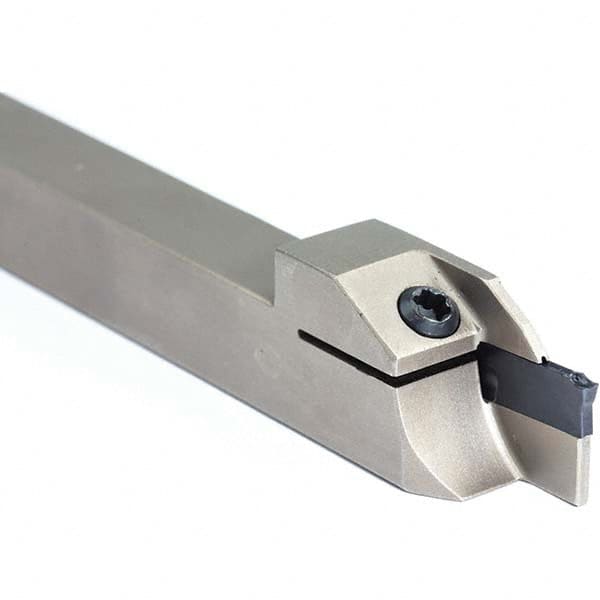 Arno - 0.63" Max Depth, 0.098 to 1.26" Width, External Right Hand Indexable Grooving/Cutoff Toolholder - USA Tool & Supply