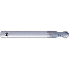 OSG - 12mm Diam, 18mm LOC, 2 Flute Solid Carbide Ball End Mill - USA Tool & Supply