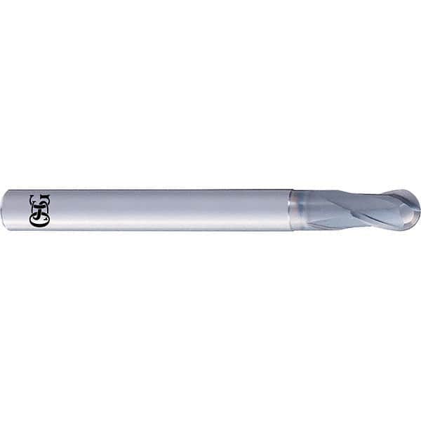 OSG - 10mm Diam, 15mm LOC, 2 Flute Solid Carbide Ball End Mill - USA Tool & Supply