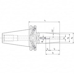 Mapal - Shrink-Fit Tool Holders & Adapters Shank Type: Taper Shank Taper Size: CAT40 - USA Tool & Supply