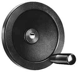 Value Collection - 6.3" Diam, Aluminum Handwheel with Handle - 1.42" Hub Diam - USA Tool & Supply