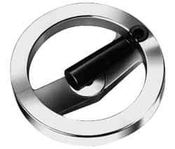 Value Collection - 9.84", 2 Spoke Handwheel with Rectractable Handle - 1.89" Hub, Aluminum, Polished Finish - USA Tool & Supply