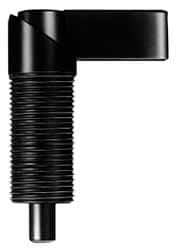 Gibraltar - M20x1.5, 35mm Thread Length, Straight Cam Action Indexing Plunger - 20mm Body Diam, 35mm Body Length, 50mm Handle Length, 12mm Plunger Projection - USA Tool & Supply