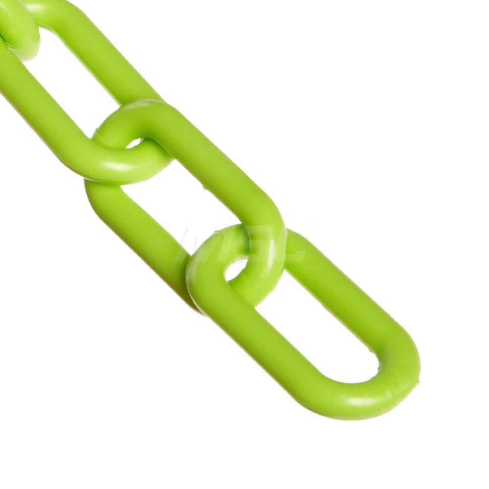 Barrier Rope & Chain; Type: Safety Barrier Chain; Material: Plastic; Color: Safety Green; Rope/Chain Material: Plastic; Hook Fitting Material: None; Snap End Material: None; Color: Safety Green; Length (Feet): 25.00; 25.000; Overall Length: 25.00