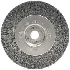 ‎4″ Narrow Face Crimped Wire Wheel, .0095″ Steel Fill, 1/2″-3/8″ Arbor Hole - USA Tool & Supply