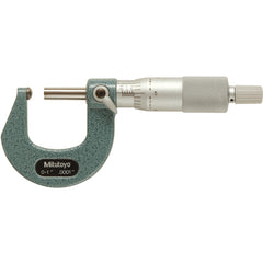 0-1″ Measuring Range-0.0001″ Graduation - Ratchet Thimble - Carbide Face - Ball Anvil Micrometer - USA Tool & Supply