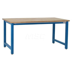 Stationary Work Bench: 48″ Wide, 24″ Deep, 34″ High, Light Blue 6,600 lb Capacity