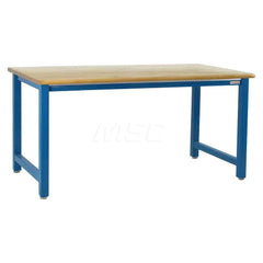 Stationary Work Bench: 30″ Wide, 30″ Deep, 34″ High, Light Blue 6,600 lb Capacity