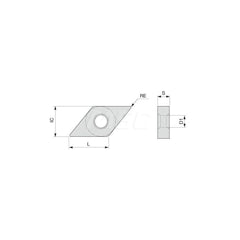 Turning Insert:  DNMG442SH AH645,  Solid Carbide TiAlN Finish,  Neutral,  1/2″ Inscribed Circle,  0.0310″ Corner Radius,  55.0 &deg N/A Diamond,  Series  DNMG