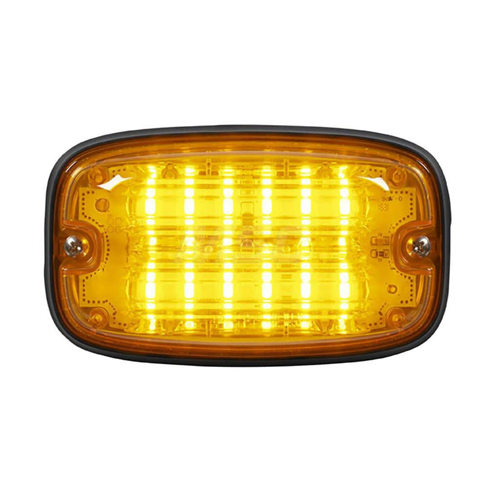 Emergency Light Assemblies; Type: Flashing Led Warning; Flash Rate: Variable; Flash Rate (FPM): 13; Mount: Surface; Color: Amber; Power Source: 12 Volt DC