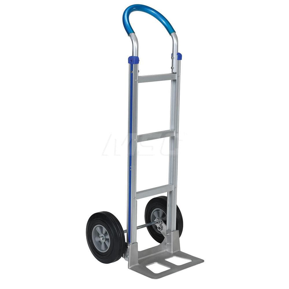 Aluminum Hand Truck: 500 lb Capacity, 20″ Wide, 18-1/2″ Deep, 49-1/4″ High 10″ Wheels