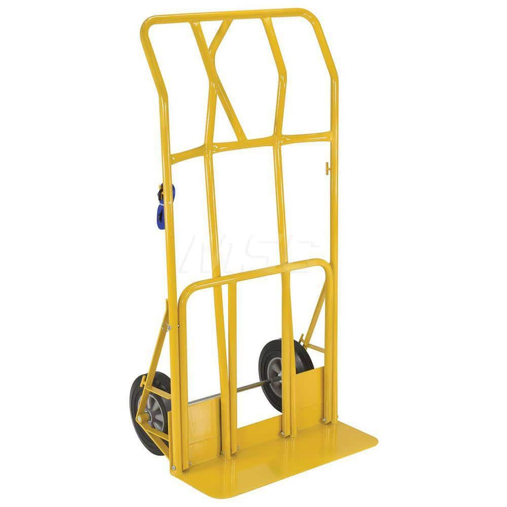 Steel Hand Truck: 800 lb Capacity, 26″ Wide, 22″ Deep, 52″ High 10″ Wheels