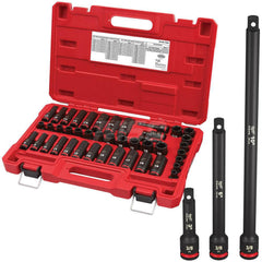 Socket Set: 3/8″ Drive 5/16 to 3/4″ Socket, 6 Point