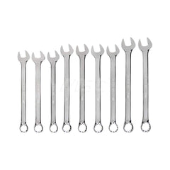 Wrench Set: 9 Pc, Metric Chrome-Plated