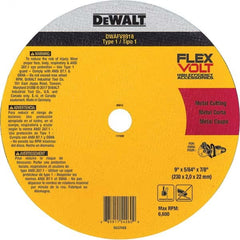 DeWALT - 9 x 5/64, 7/8" Hole 36 Grit Ceramic Cutoff Wheel - USA Tool & Supply