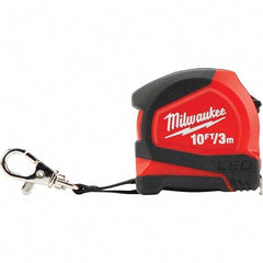 Milwaukee Tool - Tape Measures Length (Feet): 10.00 Width (mm): 13.00 - USA Tool & Supply