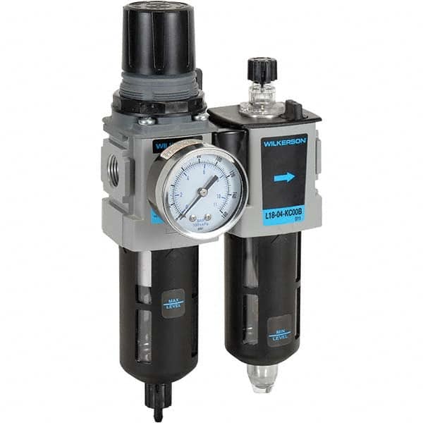 Wilkerson - Filter, Regulator & Lubricator (FRL) Units Configuration: 2 Pc. Filter/Regulator-Lubricator Body Type: Compact - USA Tool & Supply
