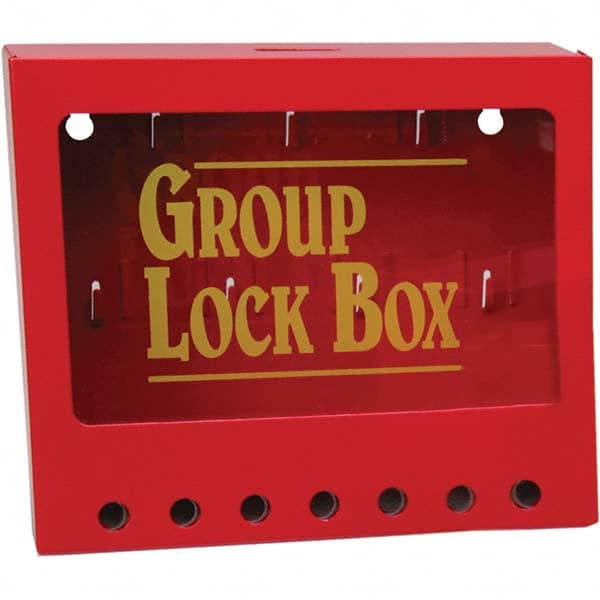 Brady - 1 8-Piece Kit 2-1/4" Deep x 8" Wide x 7" High Wall Mount Group Lockout Box - USA Tool & Supply