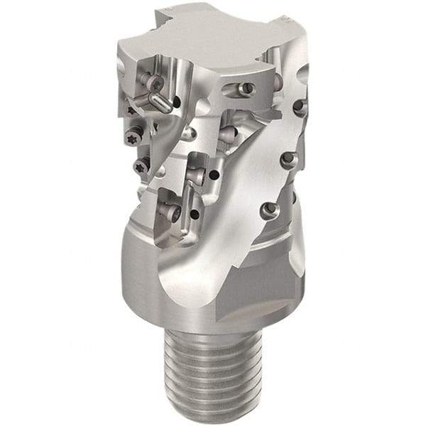 Seco - 40mm Cut Diam, 44mm Max Depth of Cut, 20mm Shank Diam, 61mm OAL, Indexable Square Shoulder Slot Milling End Mill - XO.X12.. Inserts, M20 Modular Connection, 90° Lead Angle, Through Coolant, Series 217.69-12-Helical - USA Tool & Supply