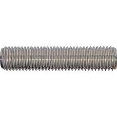 Value Collection - 7/8-9 4-1/2" OAL Fully Threaded Stud - Stainless Steel, Plain Finish, 4-1/2" Equal Thread Length, 4-1/2" Short Thread Length - USA Tool & Supply