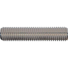 Value Collection - 1/2-13 4-1/2" OAL Fully Threaded Stud - Steel, Plain Finish, 4-1/2" Equal Thread Length, 4-1/2" Short Thread Length - USA Tool & Supply