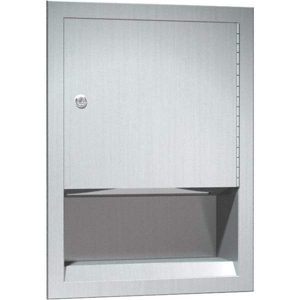 ASI-American Specialties, Inc. - Manual, Stainless Steel Paper Towel Dispenser - 350 C-Fold or 475 Multi-Fold, Silver - USA Tool & Supply