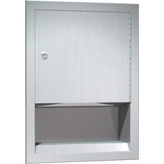 ASI-American Specialties, Inc. - Manual, Stainless Steel Paper Towel Dispenser - 350 C-Fold or 475 Multi-Fold, Silver - USA Tool & Supply
