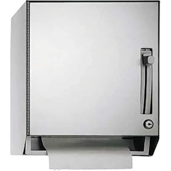 ASI-American Specialties, Inc. - Manual, Stainless Steel Paper Towel Dispenser - 1 Roll with Stub or 1 Roll 8" or 1 Roll 9", Silver - USA Tool & Supply