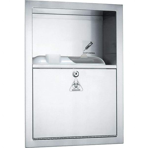 ASI-American Specialties, Inc. - Sharps Container Cabinets : Recessed Color: Silver - USA Tool & Supply