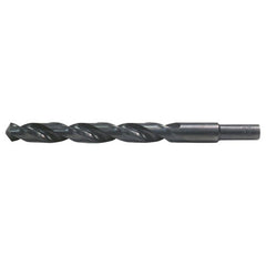 31/64 RHS / RHC HSS 135 Degree Split Point Heavy Duty Jobber Length Drill - Steam Oxide - Exact Industrial Supply