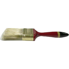 Weiler - 4" Flat Nylon/Polyester Varnish Brush - 3" Bristle Length, 8" Poly Foam Handle - USA Tool & Supply