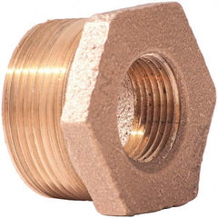Merit Brass - Brass & Chrome Pipe Fittings Type: Hex Bushing Fitting Size: 1-1/2 x 1 - USA Tool & Supply