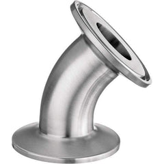 Value Collection - Sanitary Stainless Steel Pipe Fittings Type: 45 Elbow Style: Quick-Clamp - USA Tool & Supply