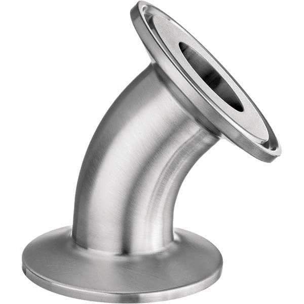 Value Collection - Sanitary Stainless Steel Pipe Fittings Type: 45 Elbow Style: Quick-Clamp - USA Tool & Supply
