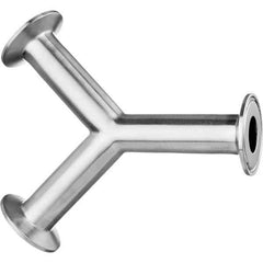 Value Collection - Sanitary Stainless Steel Pipe Fittings Type: Wye Style: Quick-Clamp - USA Tool & Supply