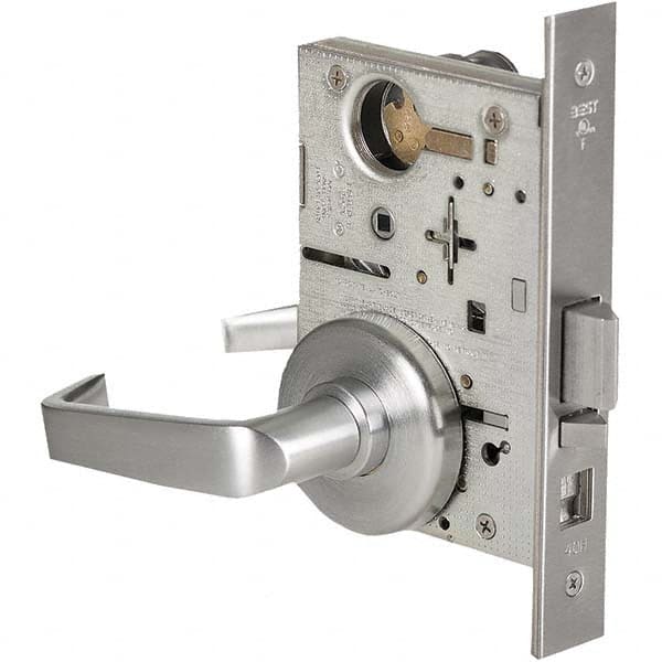 Best - Dormitory Lever Lockset for 1-3/4" Thick Doors - USA Tool & Supply