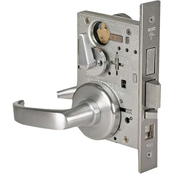 Best - Office Lever Lockset for 1-3/4" Thick Doors - USA Tool & Supply