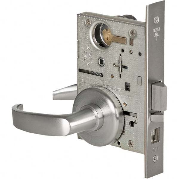 Best - Office Lever Lockset for 1-3/4" Thick Doors - USA Tool & Supply