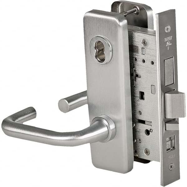 Best - Office Lever Lockset for 1-3/4" Thick Doors - USA Tool & Supply