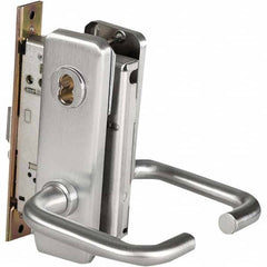 Storeroom Lever Lockset for 1-3/4″ Thick Doors 6 or 7 Pin Length Best & Compatible (Core Not Included), 2-3/4″ Backset, Satin Chrome Finish